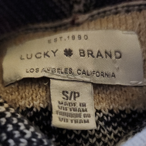 Lucky Brand Women's Aztec Open Cardigan Sweater Long Sleeve, Sz S - Picture 6 of 9